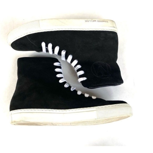 Tamara Mellon Suede Flatform High Top Sneakers 37 - Picture 7 of 9